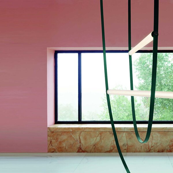 Flos F9520039 Wireline, zelené designové svítidlo, 45W LED 2700K, délka max 295+130cm