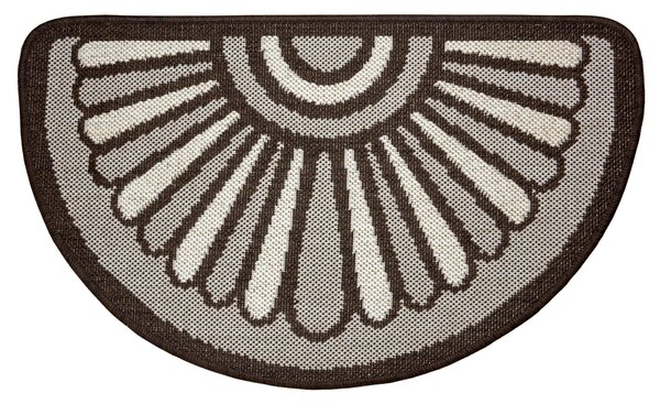 Hanse Home Collection koberce Protiskluzová rohožka Weave 105252 Taupe Brown Cream - 50x80 cm