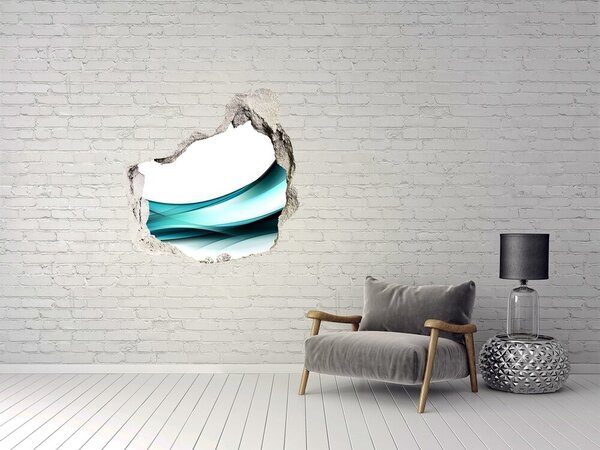 Samolepící díra zeď 3D Abstrakce vlny nd-p-88270919