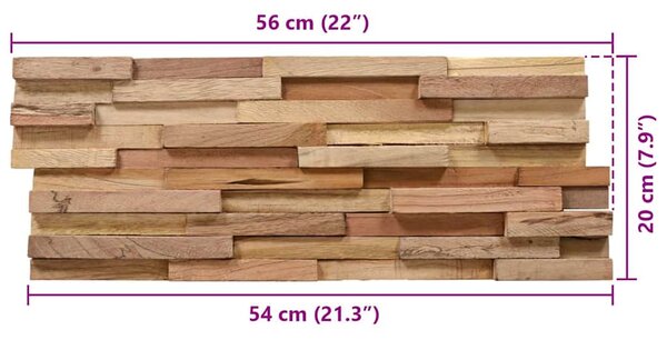 Nástěnné obkladové panely 10 ks 1,08 m² masivní teakové dřevo 326178