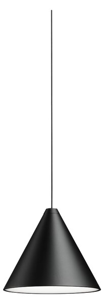 Flos F6487030 String Light Cone head, svítidlo s 12m dlouhým kabelem, 21W LED 2700K, dotykové ovládání + bluetooth, černá, prům. 19cm