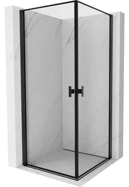 Mexen Mist-B Duo otočné sprchové kouty 80 x 80 cm, černý rámeček, černý - 8A2-080L-080P-70-70