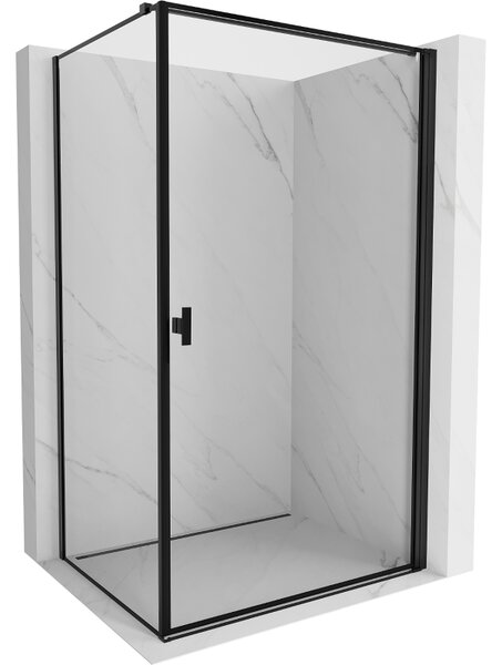 Mexen Mist-B sprchový kout pravý 70 x 100 cm, černý rám, černý - 8A2T-070-100-70-70-P