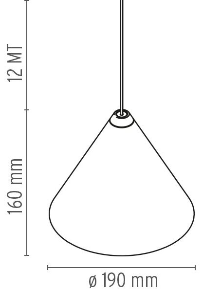 Flos F6487009 String Light Cone head, svítidlo s 12m dlouhým kabelem, 21W LED 2700K, dotykové ovládání + bluetooth, bílá, prům. 19cm