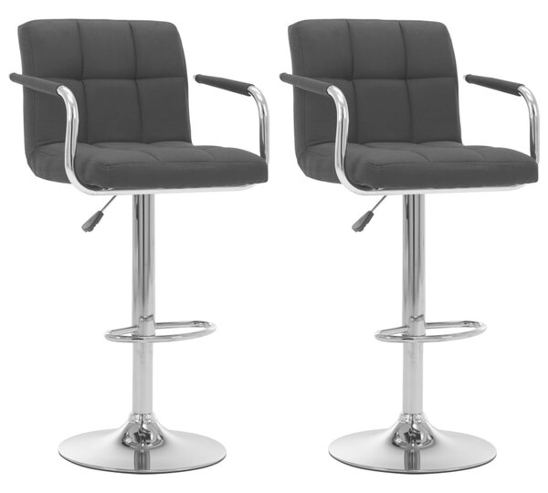 Barové židle - textil - 2 ks | černé