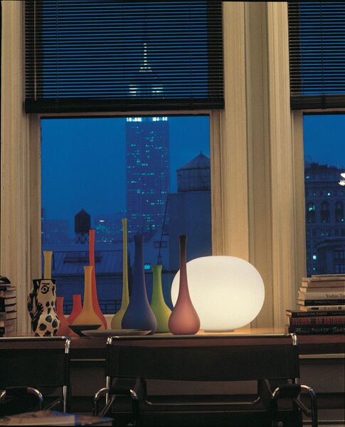Flos F3026000 Glo-Ball Basic 2, stolní lampa z triplexového skla se stmívačem, 1x150W E27, výška 36cm