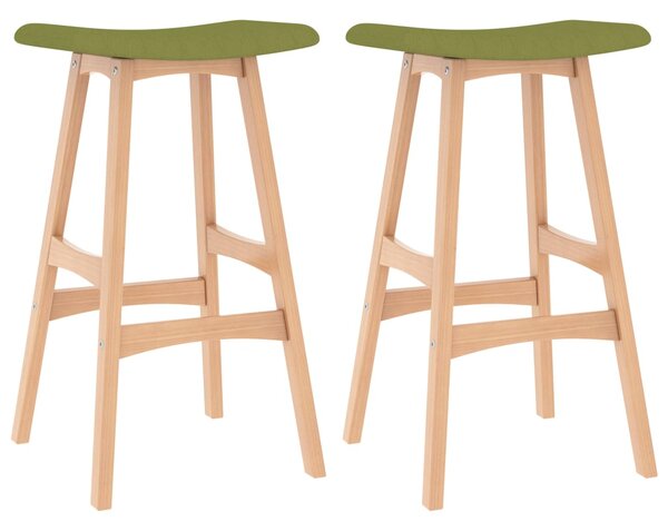 Barové stoličky Zillah - textil - 2 ks | zelené