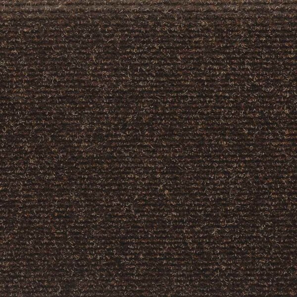 Schodové rohože samolepicí 15 ks 65 x 21 x 4 cm hnědé s obdélníkovým okrajem 326188