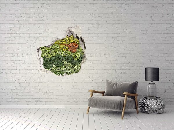 Díra 3D fototapeta nástěnná Barevné vlny nd-p-50319349
