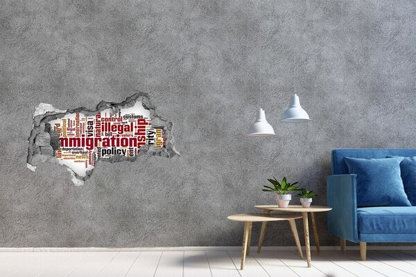 Fototapeta díra na zeď Imigrace nd-b-72118150