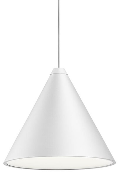 Flos F6487009 String Light Cone head, svítidlo s 12m dlouhým kabelem, 21W LED 2700K, dotykové ovládání + bluetooth, bílá, prům. 19cm