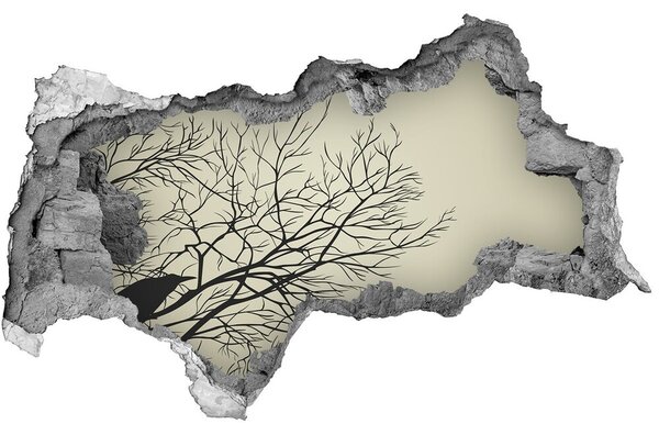 Díra 3D fototapeta na stěnu Vrány na stromě nd-b-72229851