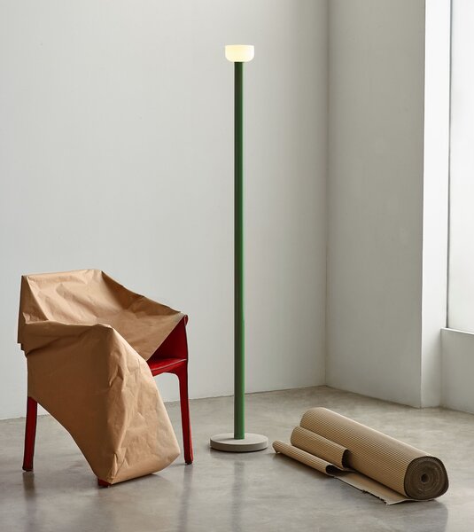 Flos F1070039 Bellhop Floor, zelená designová stojací lampa se stmívačem, 26W LED 2700K stmívatelná, výška 178cm