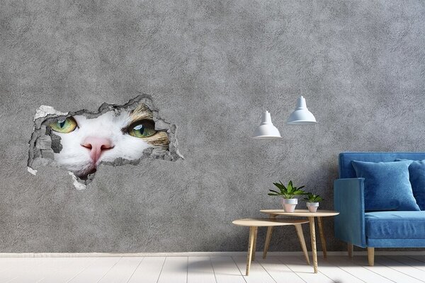 Díra 3D fototapeta nálepka Zelená kočičí oči nd-b-72425776