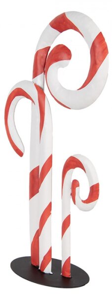 Vánoční dekorace tři peprmintová lízátka Candy cane – 24x11x46 cm