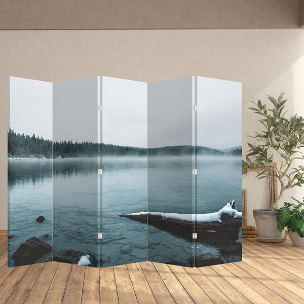 Paraván - Ledové severské jezero (210x170 cm)