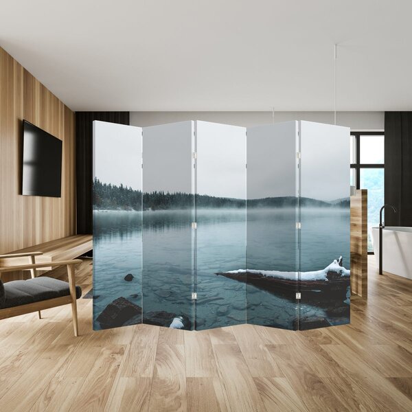 Paraván - Ledové severské jezero (210x170 cm)