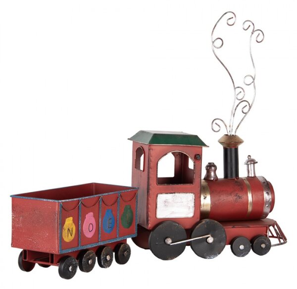 Vánoční dekorace lokomotiva s vozem Noel – 63x15x38 cm