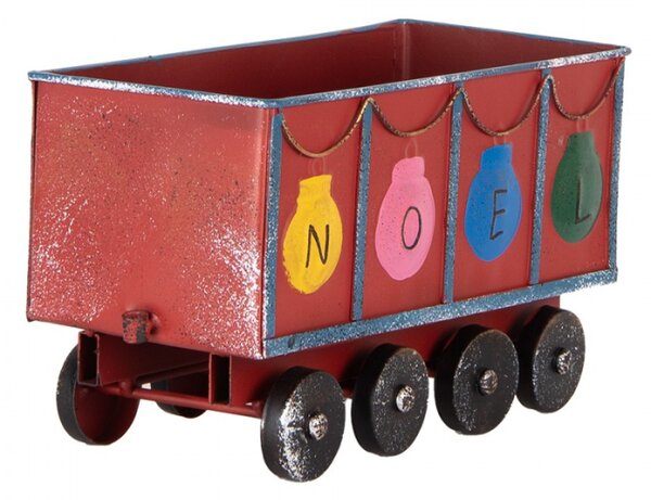 Vánoční dekorace lokomotiva s vozem Noel – 63x15x38 cm