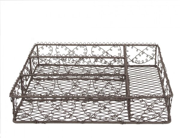 Drátěný ozdobný odkapávač na nádobí – 31x25x7 cm