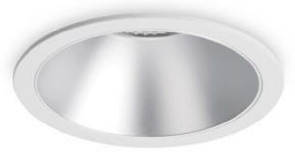 LED Zápustné bodové svítidlo Ideal Lux Game Round White Silver 192284 11W 850lm 3000K IP20 bílo-stříbrné
