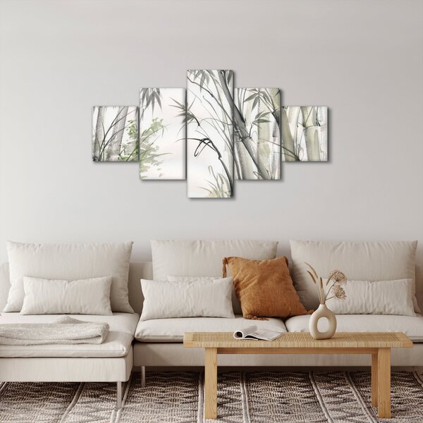 Obraz - Bambusy, kresba (125x70 cm)