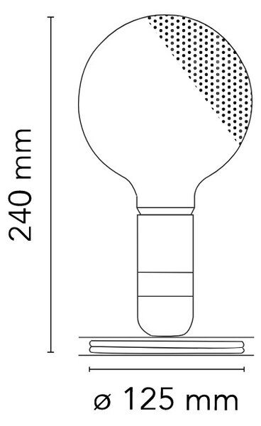 Flos F3299039 Lampadina, zelená stolní lampička, 1x5W LED E27, výška 24cm