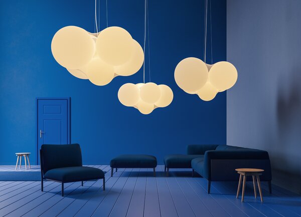 Axolight Cloudy, rozměrné závěsné svítidlo, 92W LED 3000K stmívatelné, prům. 128cm