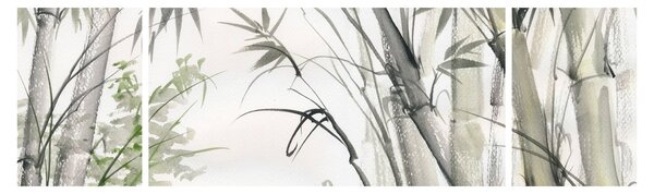 Obraz - Bambusy, kresba (170x50 cm)
