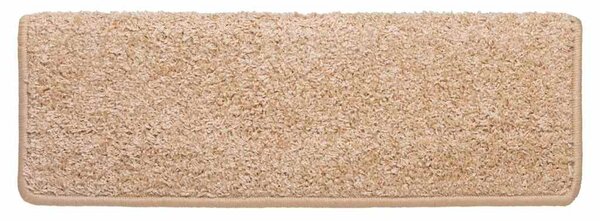 Schodové rohože 15 ks 65 x 21 x 4 cm zlaté obdélníkové okraje 326202