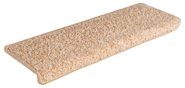 Schodové rohože 15 ks 65 x 21 x 4 cm zlaté obdélníkové okraje 326202