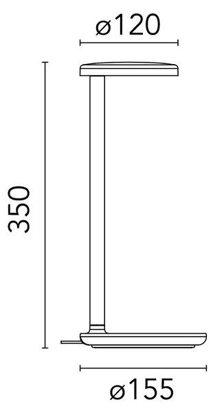 Flos 09.8310.AH Oblique Q1, profesionální šedá čtecí lampička s bezdrátovou nabíječkou na mobil, 8W LED 2700K, 35cm