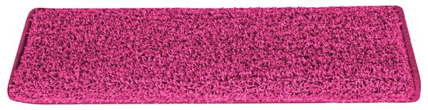 Schodové rohože 15 ks 65 x 21 x 4 cm růžové s obdélníkovým okrajem 326203