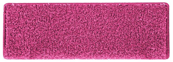 Schodové rohože 15 ks 65 x 21 x 4 cm růžové s obdélníkovým okrajem 326203