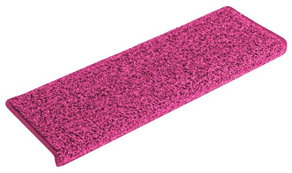 Schodové rohože 15 ks 65 x 21 x 4 cm růžové s obdélníkovým okrajem 326203