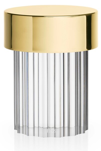 Flos F3694059 Last Order Fluted bateriová lampička leštěná mosaz, 2,5W LED 2700K stmívatelná, výška 14,2cm