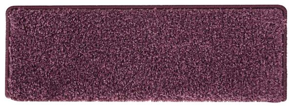 Schodové rohože 15 ks 65 x 21 x 4 cm tmavě fialové s obdélníkovým okrajem 326205