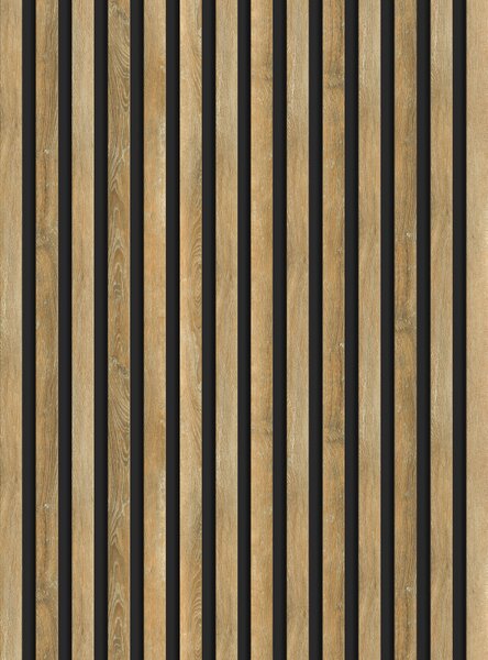 Mexen Lam-B, stěnové lamely 275 × 31,5 cm, HDF deska 4 mm, dub medový, S100-275317-2812-066