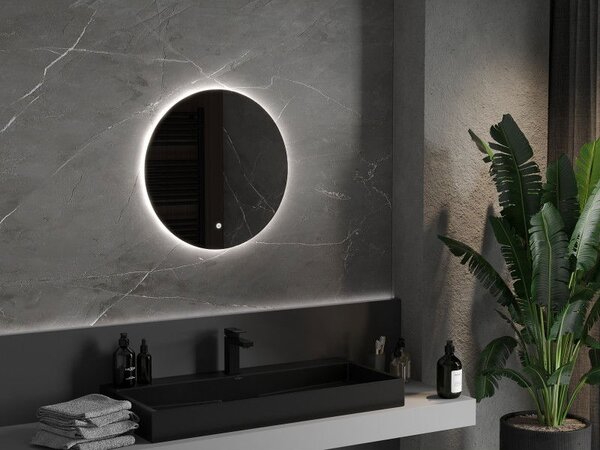 Mexen Erg zrcadlo koupelnové podsvícené, kulaté 60 cm, LED 6000K, proti mlze - 9823-060-060-611-00