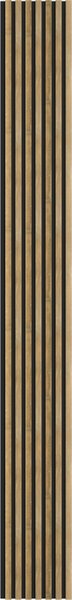 Mexen Lam-B, stěnové lamely 275 × 31,5 cm, HDF deska 4 mm, dub medový, S100-275317-2812-066