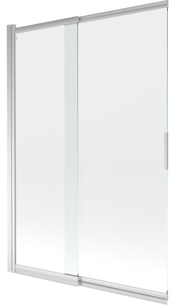 Mexen Fox vanová zástěna 2-křídlová posuvná 120 x 150 cm, transparentní, chrom - 891-120-002-01-00