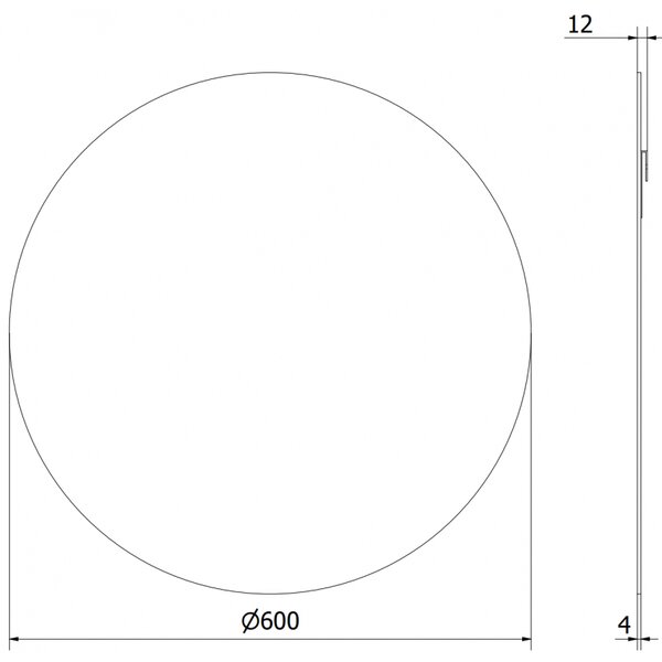 Mexen Alto kulaté koupelnové zrcadlo 60 cm - 9853-060-060-000-00