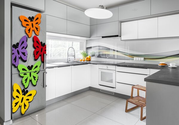 Nálepka fototapeta lednička Barevní motýli FridgeStick-70x190-f-128188702
