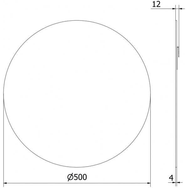 Mexen Alto kulaté koupelnové zrcadlo 50 cm - 9853-050-050-000-00