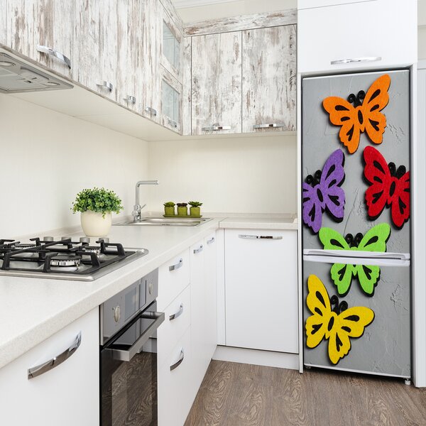 Nálepka fototapeta lednička Barevní motýli FridgeStick-70x190-f-128188702