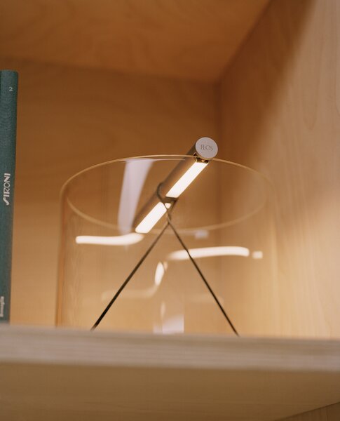 Flos F7542031 To-Tie T2, černá designová lampička se stmívačem, 7W 2700K, průměr 20cm, výška 34cm