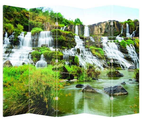 Paraván - Vodopády se zelení (210x170 cm)