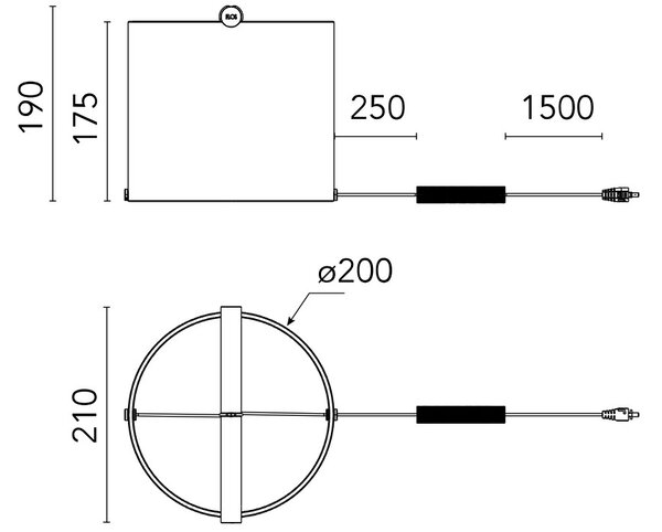 Flos F7541031 To-Tie T1, černá designová lampička se stmívačem, 7W 2700K, průměr 20cm, výška 19cm