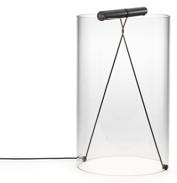 Flos F7542031 To-Tie T2, černá designová lampička se stmívačem, 7W 2700K, průměr 20cm, výška 34cm