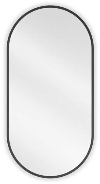 Mexen Loft zrcadlo oválné 80 x 40 cm, černý rám - 9851-080-040-000-70